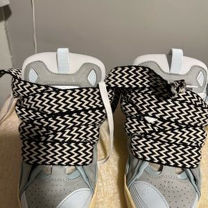 Blue lanvins, good condition have a little stain
